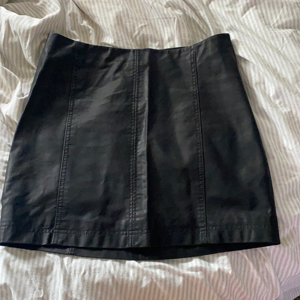 Free People Pleather Skirt